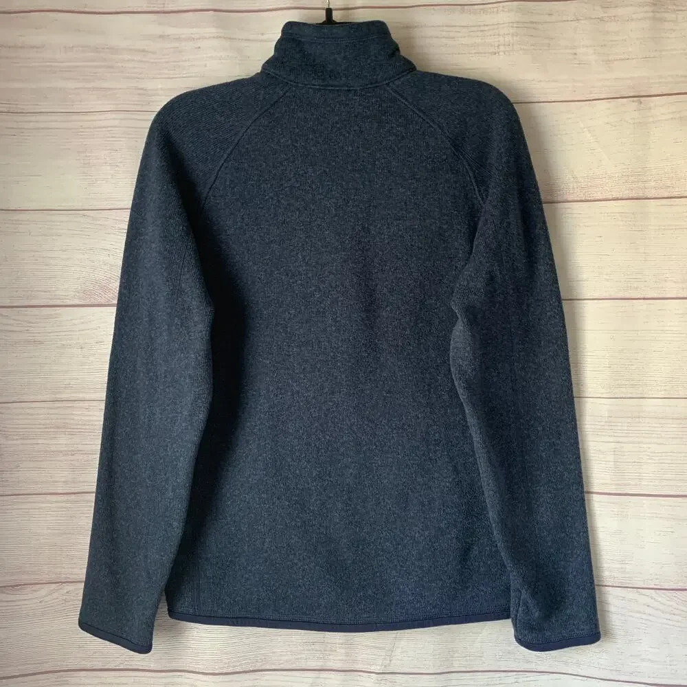 Patagonia Men's Better Sweater 1/4 Zip Fleece Pullover Jacket Navy Blue Size S